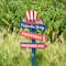 Glitzhome® 36" Directional Patriotic Top Hat Stake